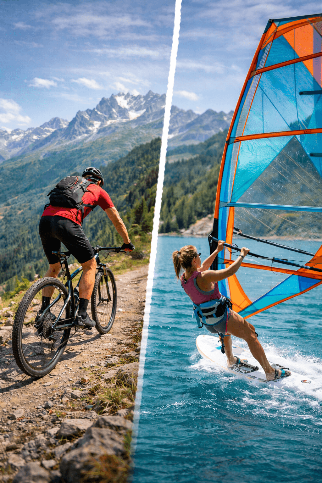 VTT et planche à voile